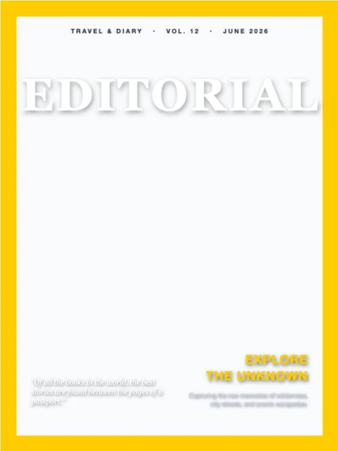 Editorial photo layout template